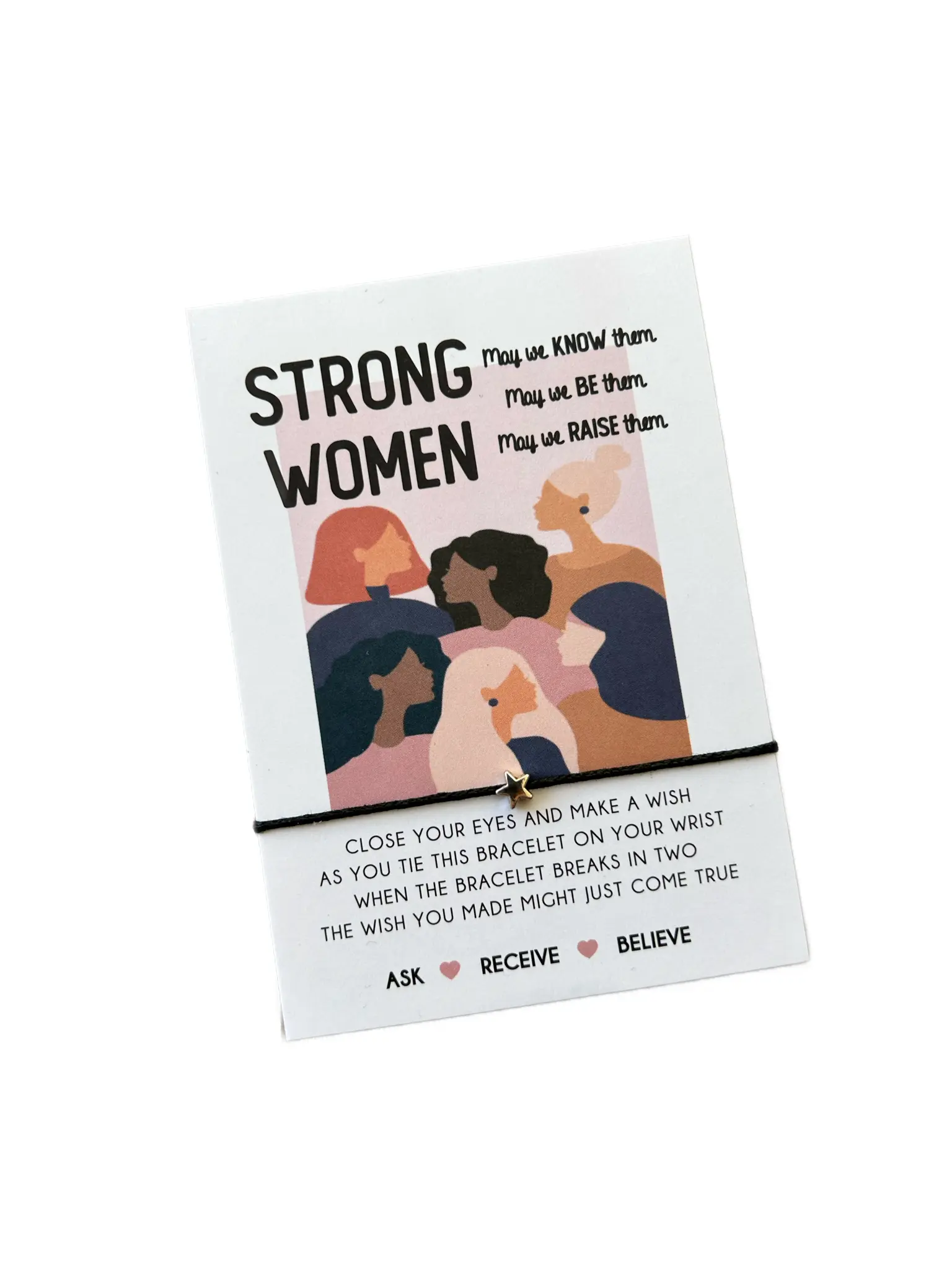 Strong Women Wish Bracelet International Women's Day Gift Strong Women gift Female empowerment gift Girl power present International Women's day card Strong woman bracelet Independent woman gift Positivity gift Positivity bracelet