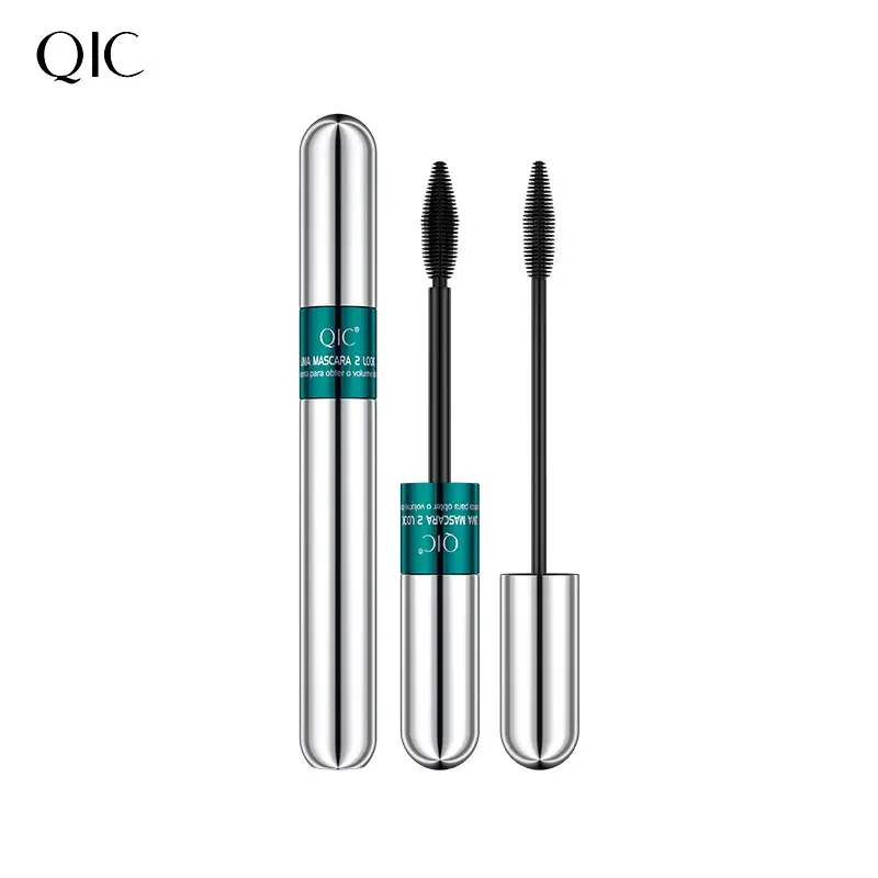 QIC 2 in 1 4D Silk Fiber Lash Mascara for Natural Lengthening and Thickening Effect - Makeup, Eyelashes Cosmetic mega volume striplashes 1