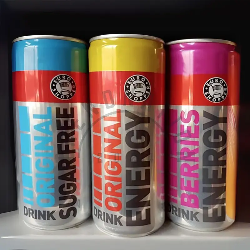 Euro Shopper Energy Drink 24 Pack (24 x 250ml) | Original, Berries and Sugar Free Flavours | Carbonated Sports Drinks Beverage 2