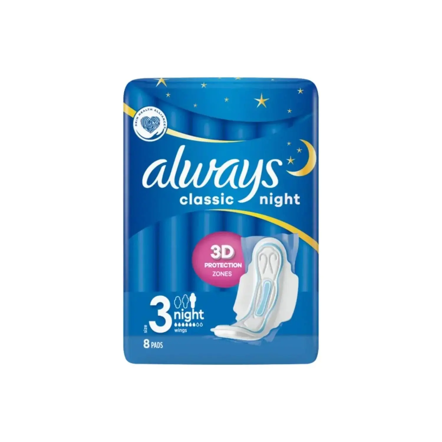 Always Maxi Classic Night Pads 8 Pack - Comfort