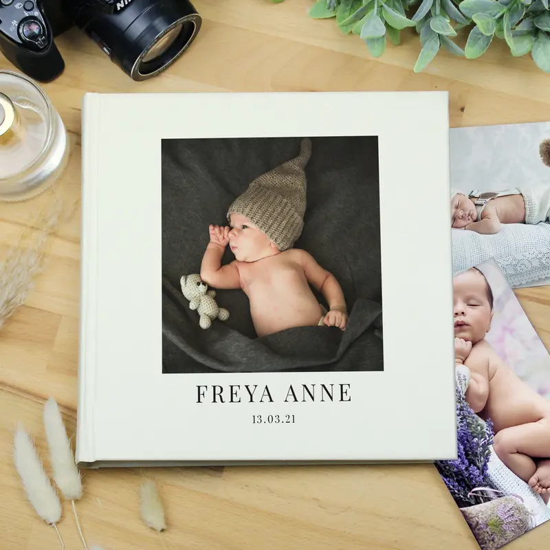 Personalised Photo Album with Your Own Image and Custom Message - Holds Up to 120 6x4 Photos - Decor, Cover 1
