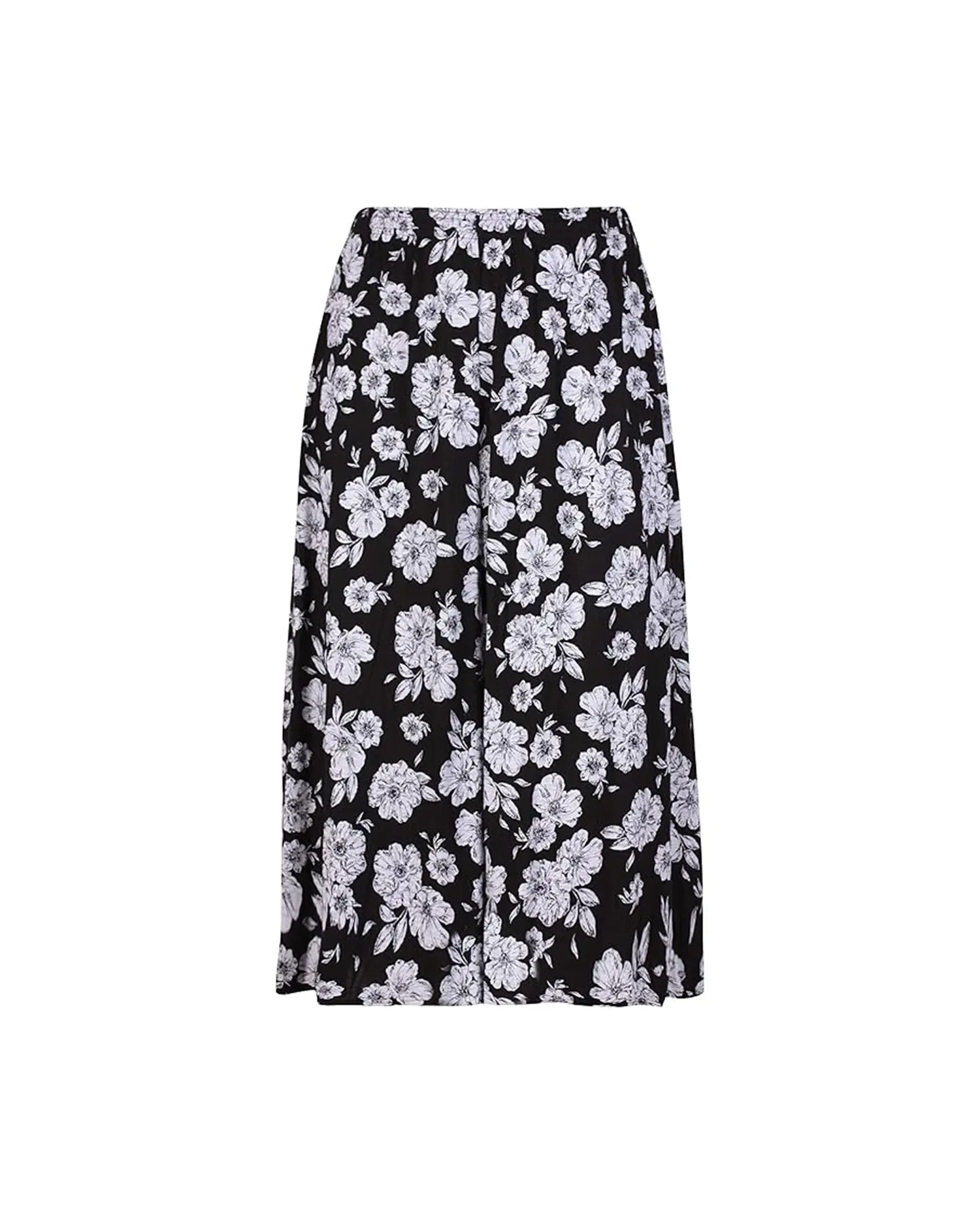 H&F New Women's Ladies Summer Floral Flared Flower Print Elasticated Waist Band Long Length Midi Skirt Stretch Plus Size 14-30 Comfort Fit Womenswear Casual Bottom Retro