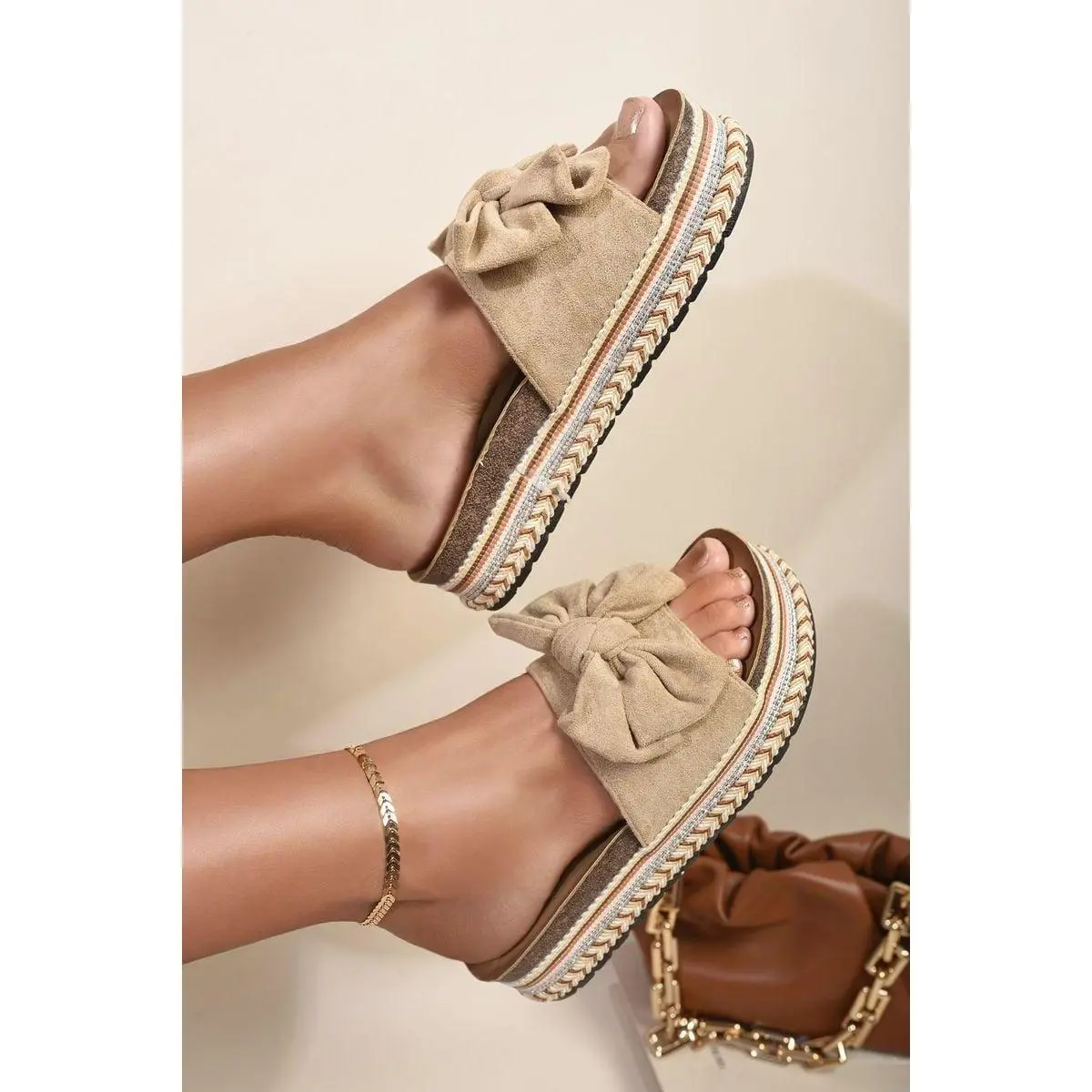 iKrush Platform Wedge Heel Sandals i36409  Slip On Wedge Platform Low Heel Regular Length Regular Fit