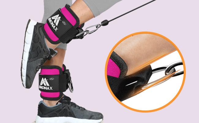 Product Introduction of Glute Training Set Pink (Barbell Pad, Fabric Resistance Band, Ankle Straps) 69