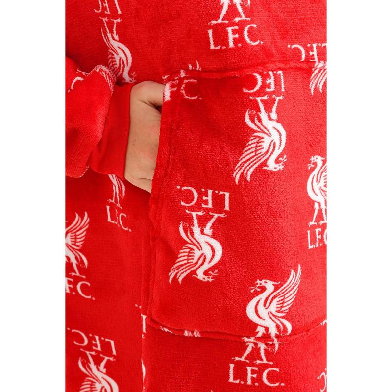 Liverpool Football Club Men's Fully Lined Luxury Fleece Hoodie Red W23 6