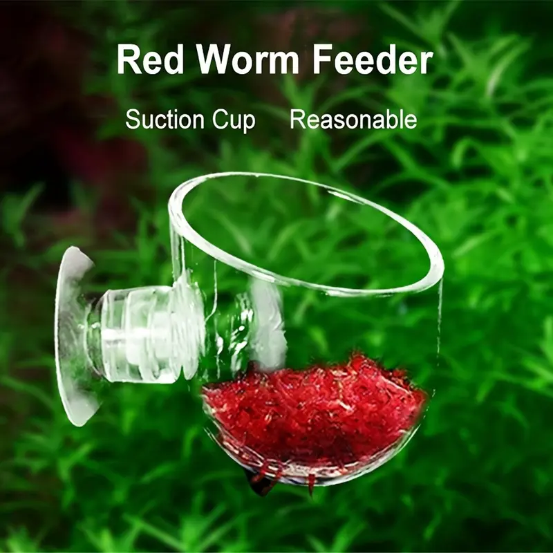 2pcs Red Worm Feeder, Aquarium Plant Pot, Plastic Fish Tank Plants Holder Aquarium Planter 6