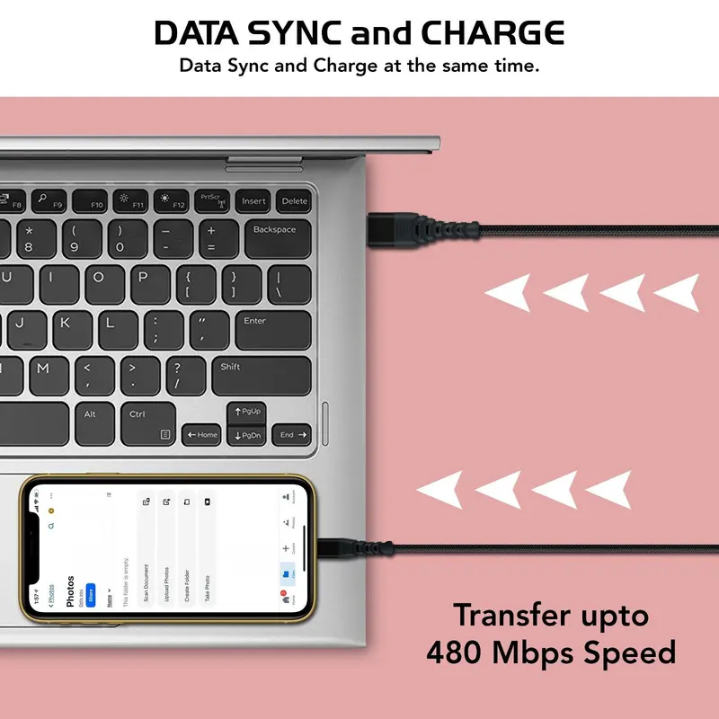 iPhone Charger Cable Heavy Duty Braided Long USB Fast Charger Cable Lead For iPhone 14 13 12 11 X 7 8 Charging Sync Connector Devices Smartphone Electronic charging cable lighning cable superfast cable iphone  x 6