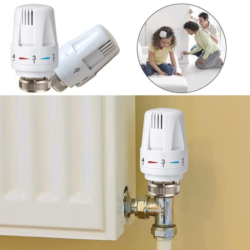 3Pcs Thermostat Head TRV Radiator Thermostatic Heater Control Head Heating Valve 6