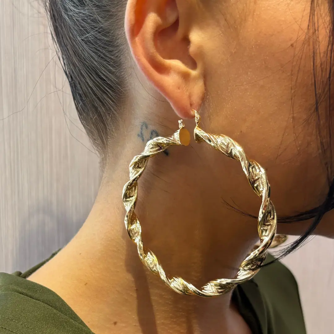 Gold Filled Womens Hoop Earrings Small Medium Large Girls Gold Plated Jewellery
