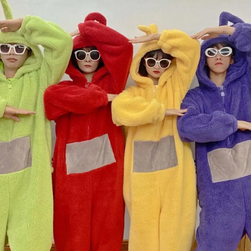Kids Adult Costumes Soft Long Sleeves Piece Pajamas Costume Lala Home Clothes Cosplay Adult Unisex Party Wear 2