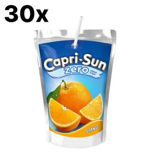 30 x 200ml Capri Sun Orange Zero – Refreshing Sugar-Free Juice Drink – Perfect for Kids & Adults, Ideal for Lunchboxes and On-the-Go Beverage