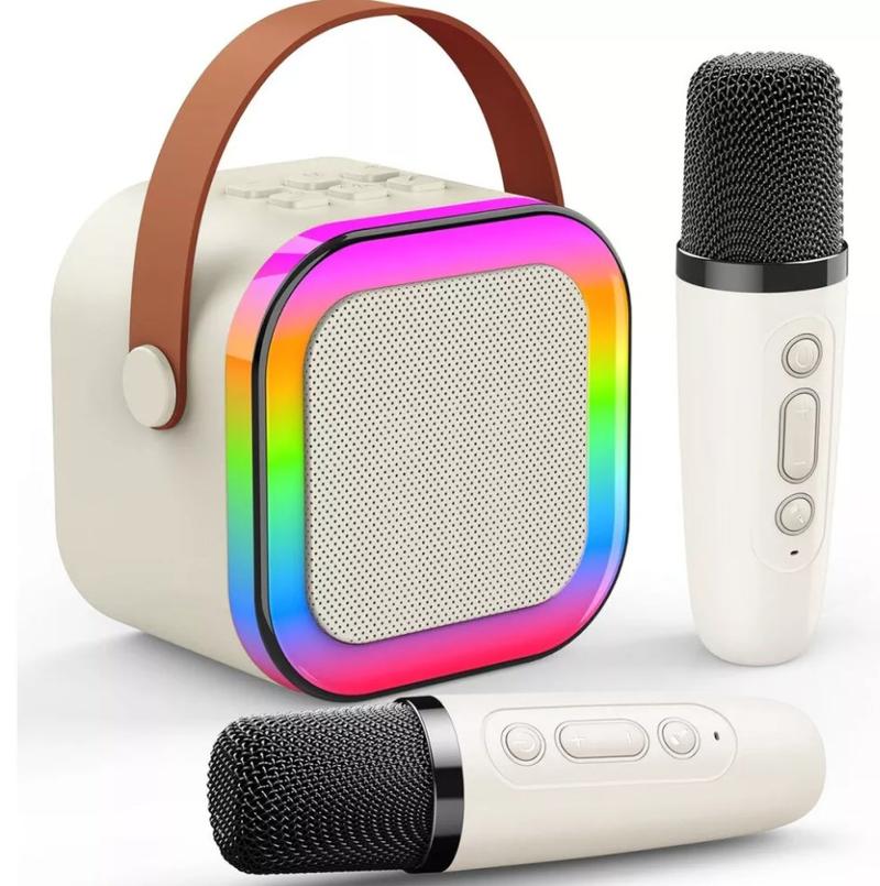 Product Introduction of Kid Mini Karaoke Machine Portable Bluetooth Speaker with 2 Wireless Microphone 4