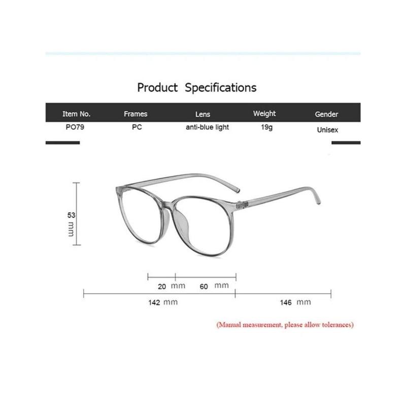 Stylish Oval Blue Light Blocking Glasses for Enhanced Gaming Experience Oversized Glasses 7
