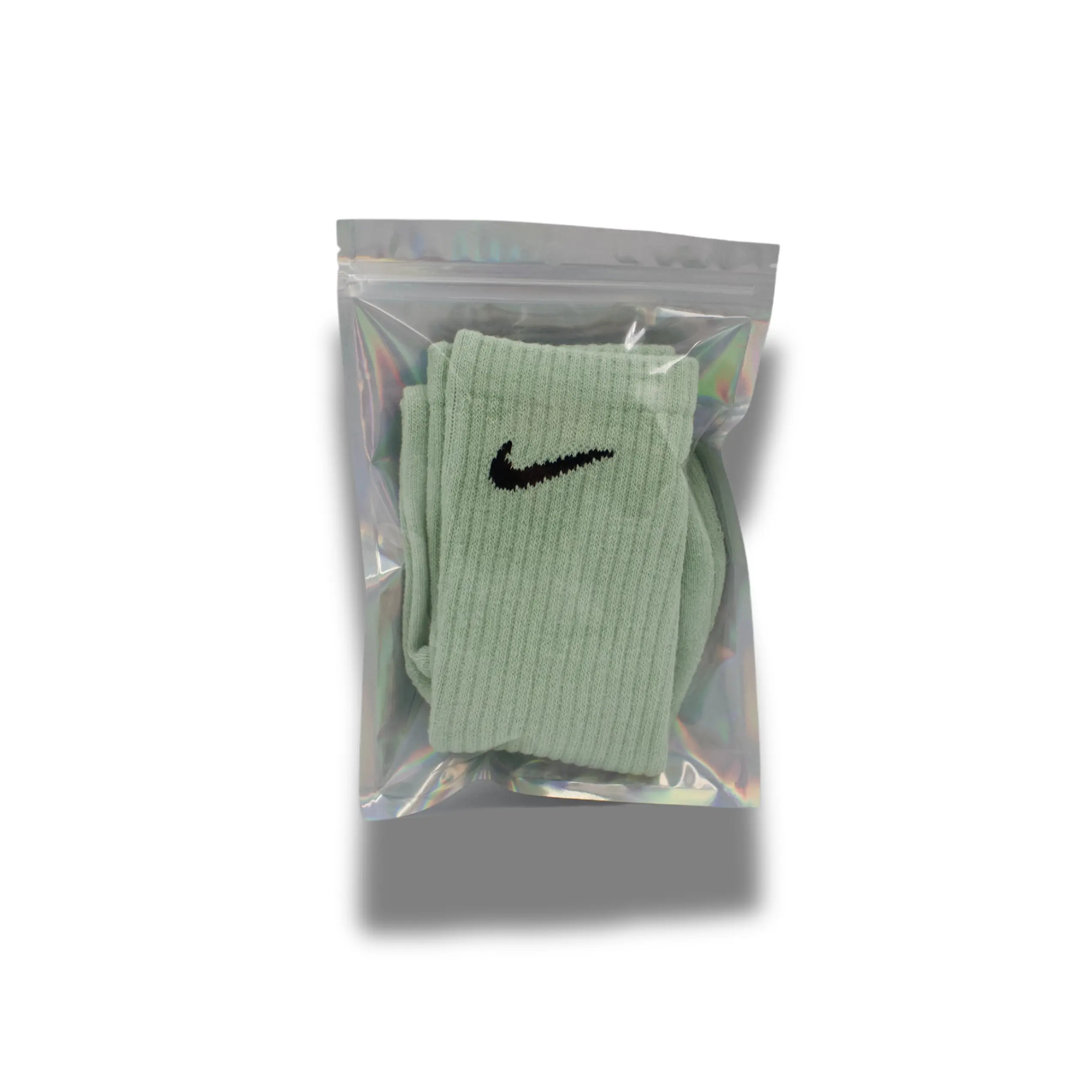 Preowned Deadstock Nike Cushioned Everyday Multicoloured Socks - Forest Green Unworn Brand New With Box