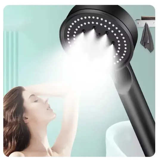Shower Head High Pressure 5 Modes, Handheld Bathroom Shower Head With Adjustable Water Pressure, Bathroom Supplies, Bathing Accessories, Everything Shower Products, Water Saving Shower Head, Shower Routine 2
