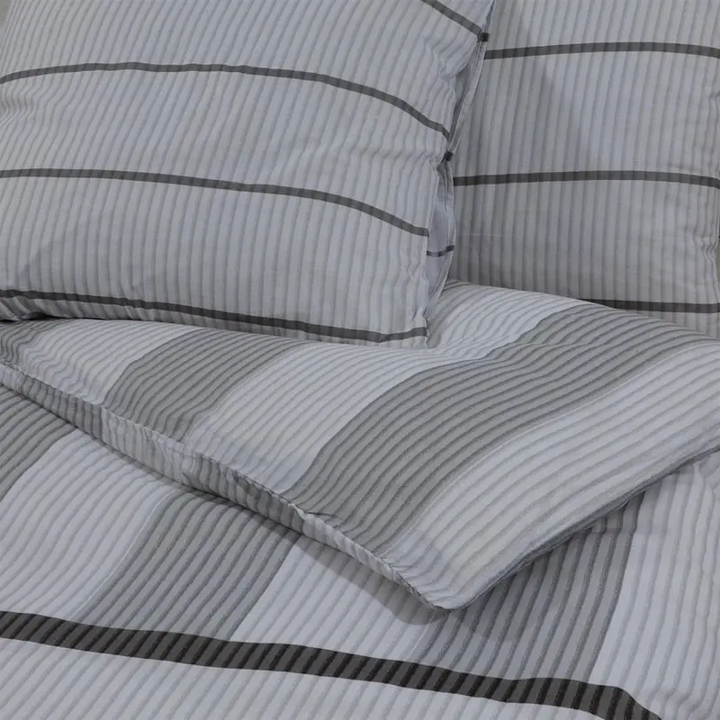 Grey Cotton Duvet Cover Set - 140x200 cm | Soft, Stylish & Durable Bedding 4