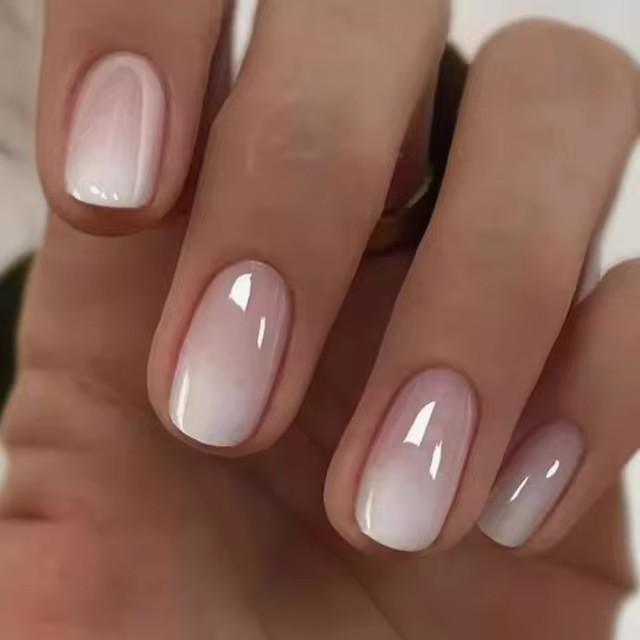 Short French Classic Fake Nails - 24pcs for Nail Art and Care - Nail Care 2