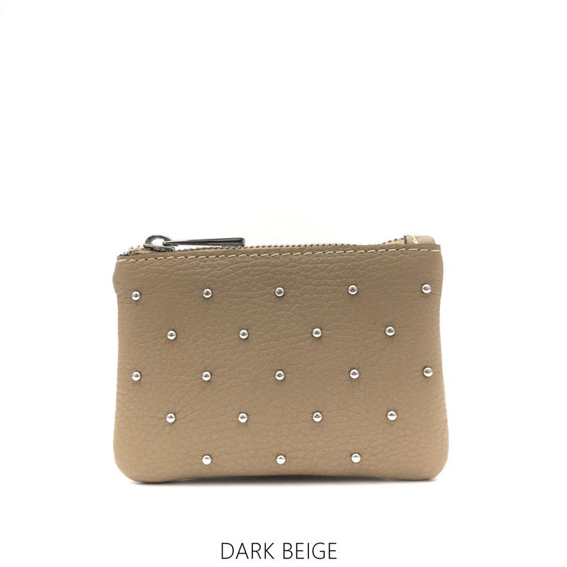 Leather Zipper Stud Purse 3