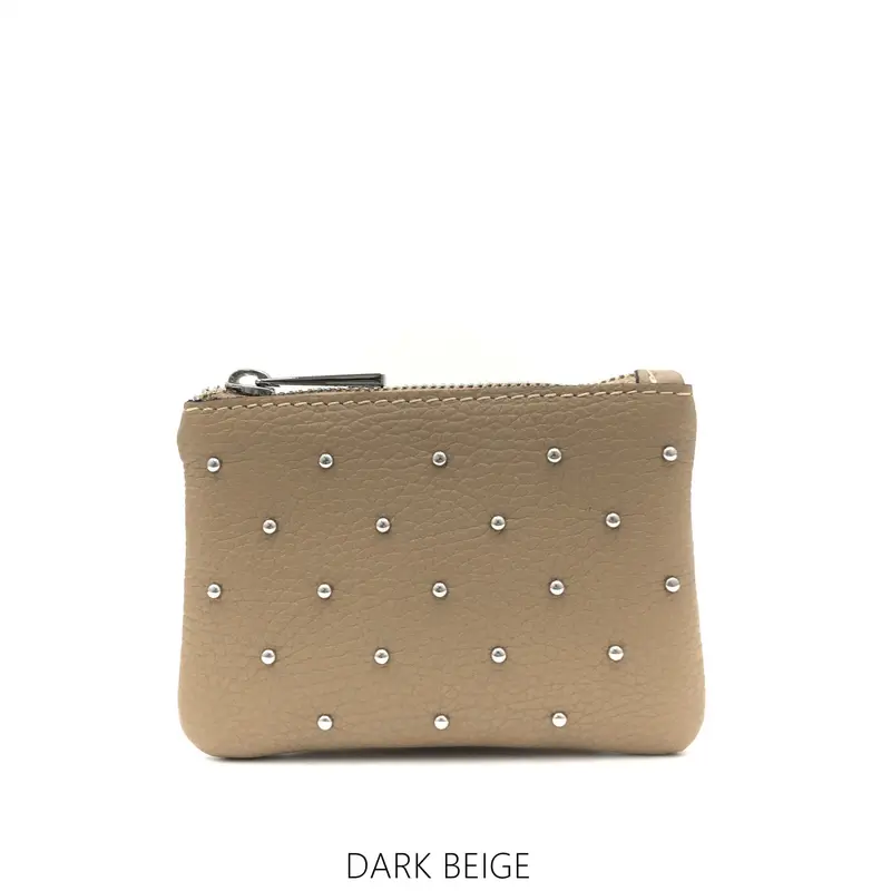 Leather Zipper Stud Purse 3