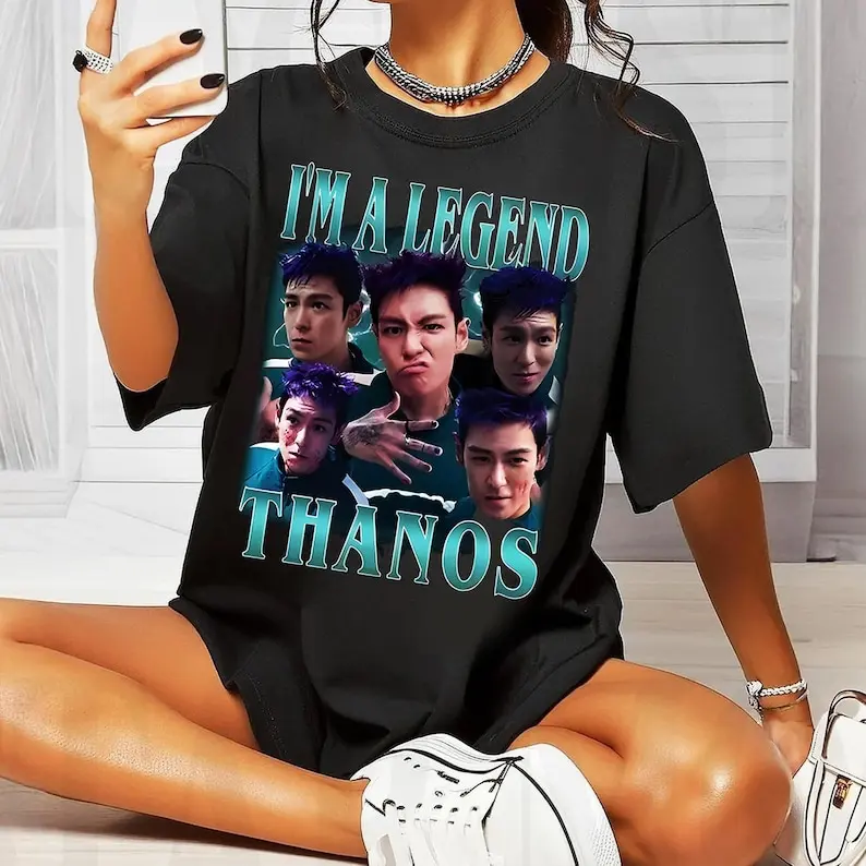 Choi Seung-hyun Thanos T-Shirt, Trendy Sweater, K-Pop Fan Apparel, T.O.P Inspired Streetwear, Valentine's Day Gifts For Her Wife