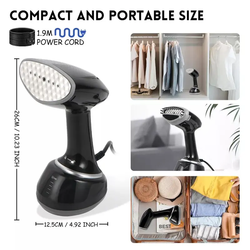 Superlex Handheld Garment Clothes Steamer Portable Travel Steam Heat Iron 1700W 1