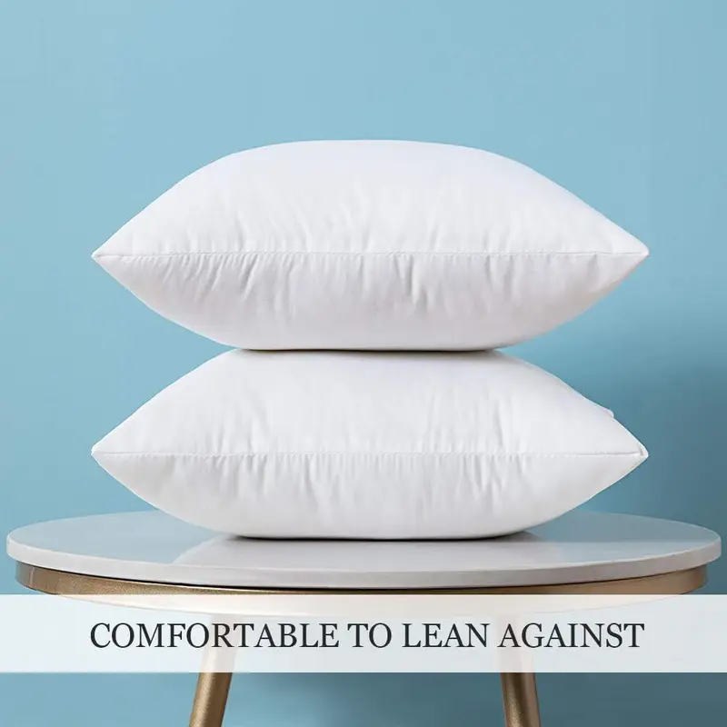 16" x 16" Inch Cushion Insert, Hotel Quality White Cushion Inner, Polyester Filled Hypoallergenic Super Soft Lightweight Cushion Stuffer,  Square Cushion Inner Filler, Decorative Throw Pillow 2