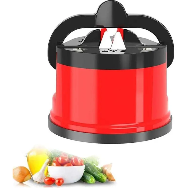 Kitchen Knife Sharpener with Suction Cup Household Sharpening Tool Sharpening Stone Suction Cup Positioning Sharpener Ceramic Lightweight 4