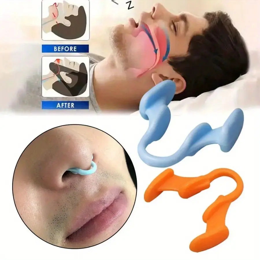 Silicone Mini Anti Snoring Device Noise Stop Sleep Aid Apnea Nose Clip Remedy