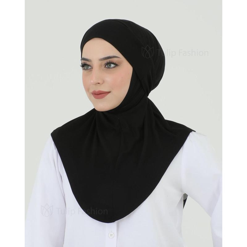 Hijab - Instant Jersey with band - Black 0