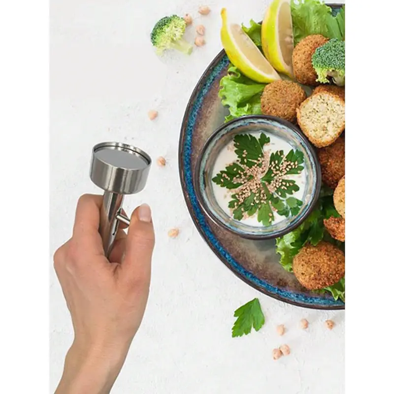 1pc Falafel And Meatball Maker Scoop, Food Safe And Non-Sticky Stainless Steel Meatball And Falafel Baller Tool, Stainless Steel Professional Falafel Maker Scoop,Baller Scoop Mold Kitchen Utensils Silver 5