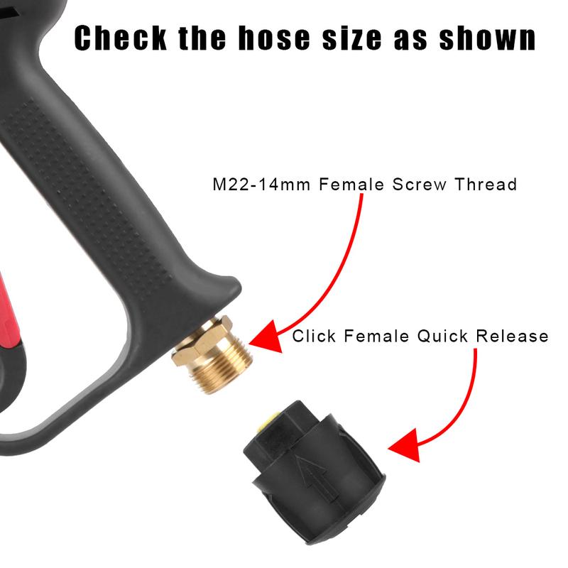 Product Introduction of For Karcher/Nilfisk for Car Cleaning Cleaning Water Gun High Pressure with 5 Quick Connect 4000PSI Color Nozzle Kit 30