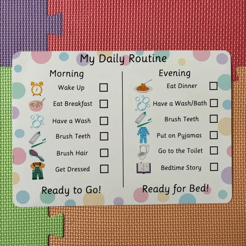 Daily Routine Chart & Dry Wipe Pen 0