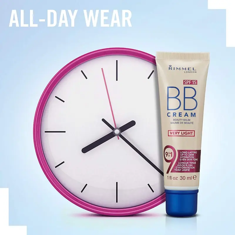 Rimmel London BB Cream 9-in-1 - Lightweight SPF 15 with Brightening Effect - Cosmetic, Makeup 6