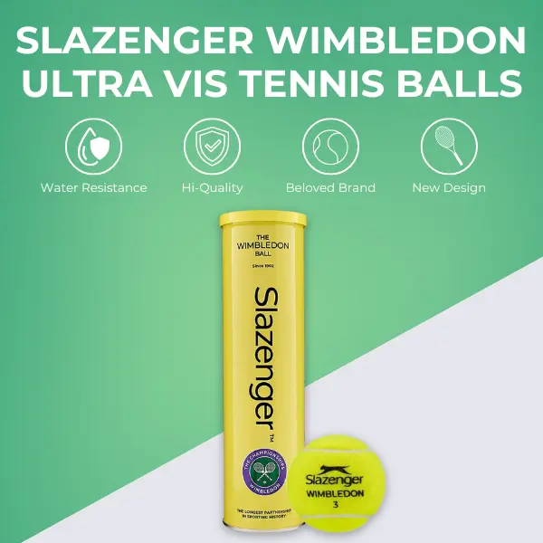 Slazenger Wimbledon Ultra Vis Tennis Balls tennisballs tennisball 2