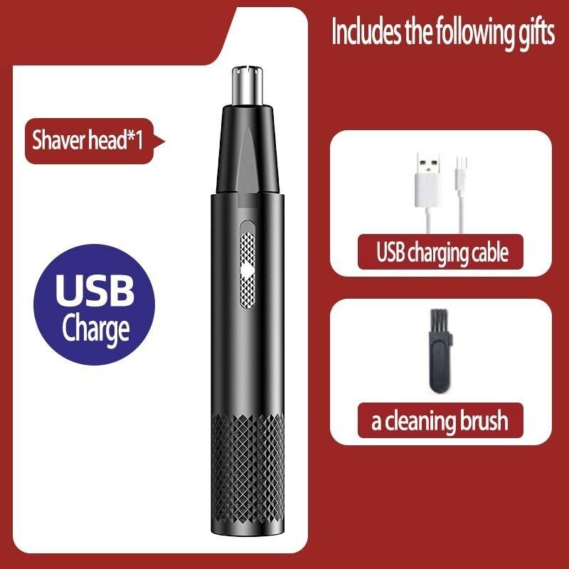 Rechargeable Men Electric Nose Hair Clipper Trimmer Ear Face Eyebrow Shaver USB Durable Comfort 8