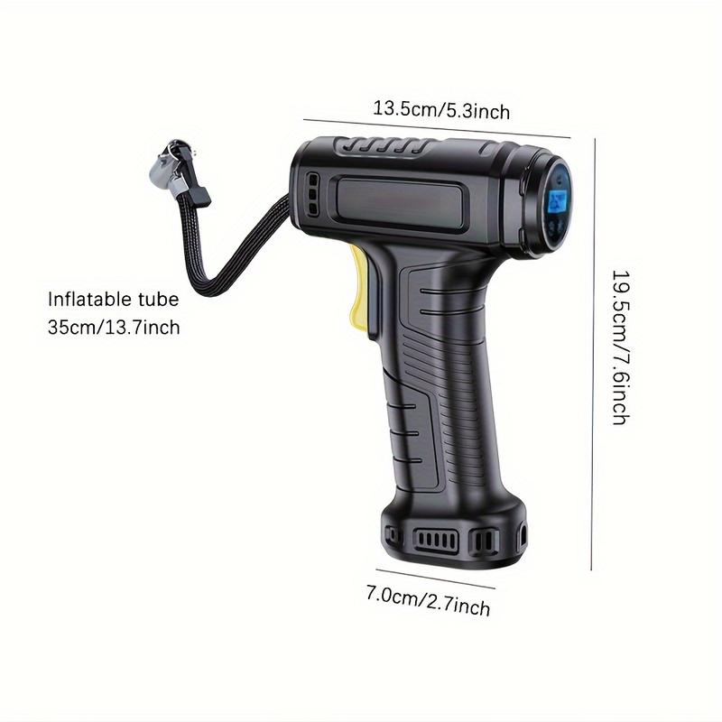 Product Introduction of 120W Portable Car Air Compressor & Tire Inflator - USB Rechargeable, LED Light, Handheld Pump for Easy Inflation 3