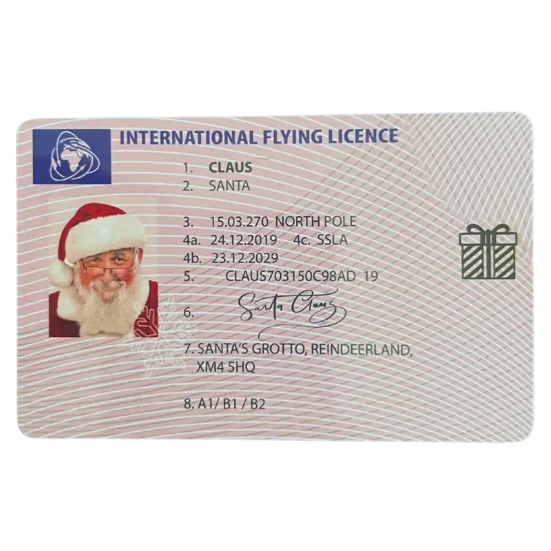 Santa Claus International Driving/Flying Licence Novelty Gift for Kids - Perfect Christmas Present 4