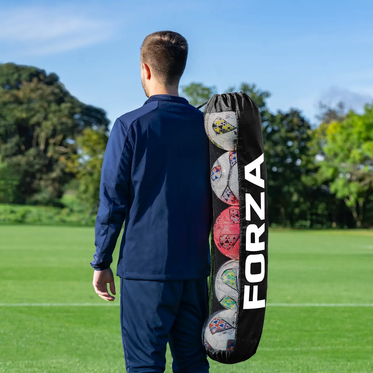 FORZA Tube Ball Bag | Premium Football Carry Bag for Training Sessions & Match Days - Holds 5 Size 5 Footballs