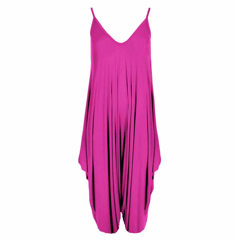 Product Introduction of Women Ladies Cami Strappy Lagenlook Romper Baggy Hareem Jumpsuit Harem Playsuit Loose Sleeveless 8