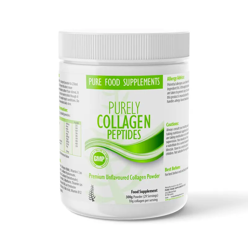 Collagen Powder Unflavoured Collagen Peptides with essential Vitamins (Hyaluronic acid, Biotin, Vitamin C, B12, etc) Tasteless easy dissolving formula 0
