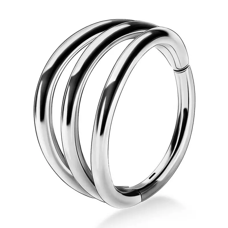 Oufer 16G Triple Layered Hinged Segment Cartilage Rings 0