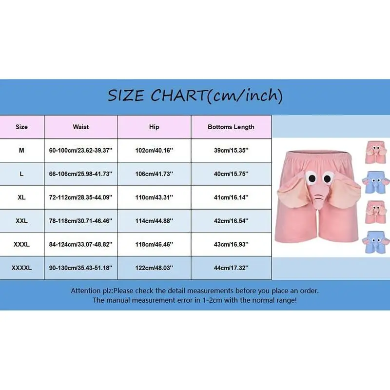 Men Shorts Elephant Boxer Novelty Shorts Humorous Underwear Prank Gifts For Men Animal Themed Boxers Shorts Lingerie Panties 5