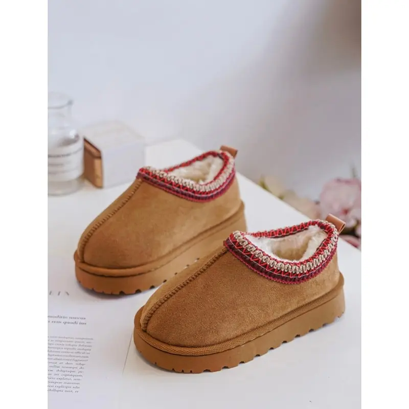 Kids Childrens Viral Faux Fur Lined Slippers Warm Winter Shoes 5