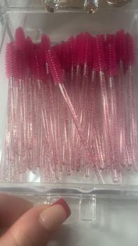 Product Review of 50pcs Disposable Eyelash & Eyebrow Brush, Glitter Design Eyelashes Brushes Comb, Makeup Brushes, Professional Makeup Tools For Women, Summer Makeup Gift, Valentine's Day Gift from 𝐑**𝐱 0