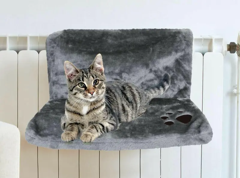 Product Introduction of Kitten Cat Pet Bed Hanging Radiator Warm Fleece Basket Cradle 0