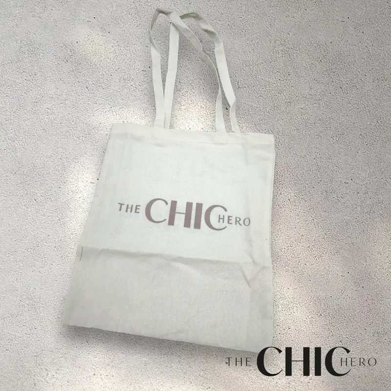ChicHero Environment-Friendly Reusable Cotton Shoulder Flat Tote Bag 1