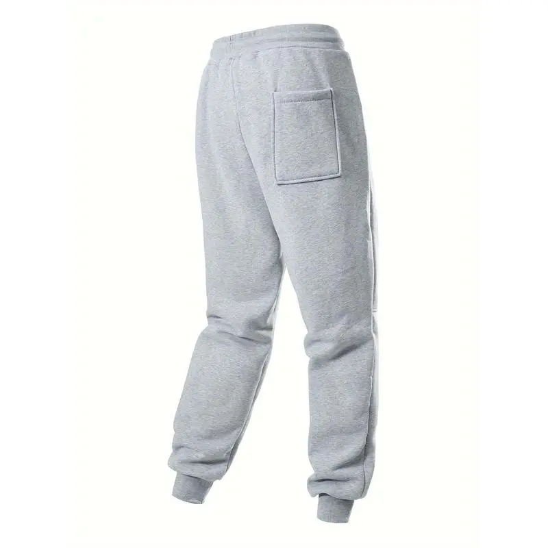 3pcs Men's Casual Solid Color Joggers, Men's Drawstring Pants With Pockets For Sport And Casual Wear 4