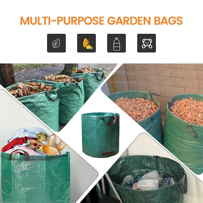 2PCS 272L Heavy Duty Waterproof Large Garden Waste Bags Reusable Storage Bags 6