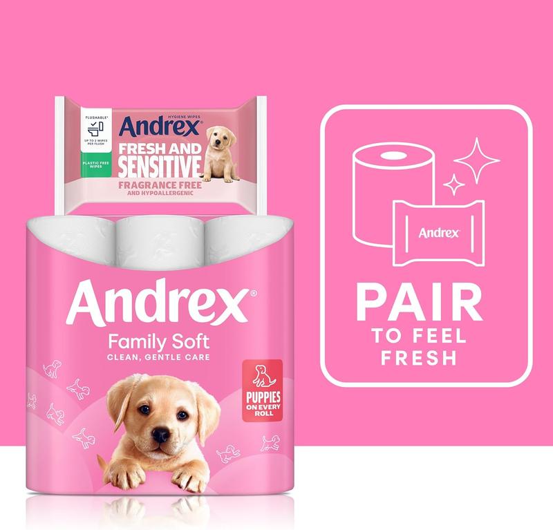 Andrex Family Soft Toilet Tissue 24 Standard Toilet Rolls Wipes   |   Andrex Soft Tissue household, Toilet Tissue 24  Rolls wet  toilet   [Fast  Delivery] 1