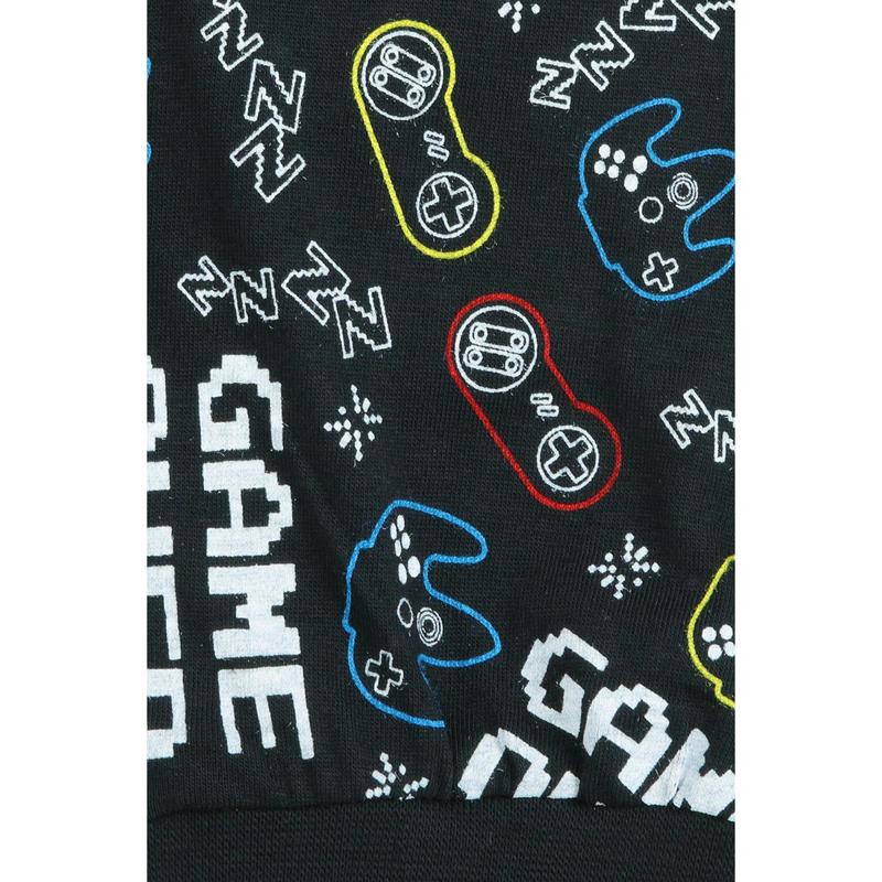 Game Over Recharging Gaming Black Cotton Long Pyjamas 6
